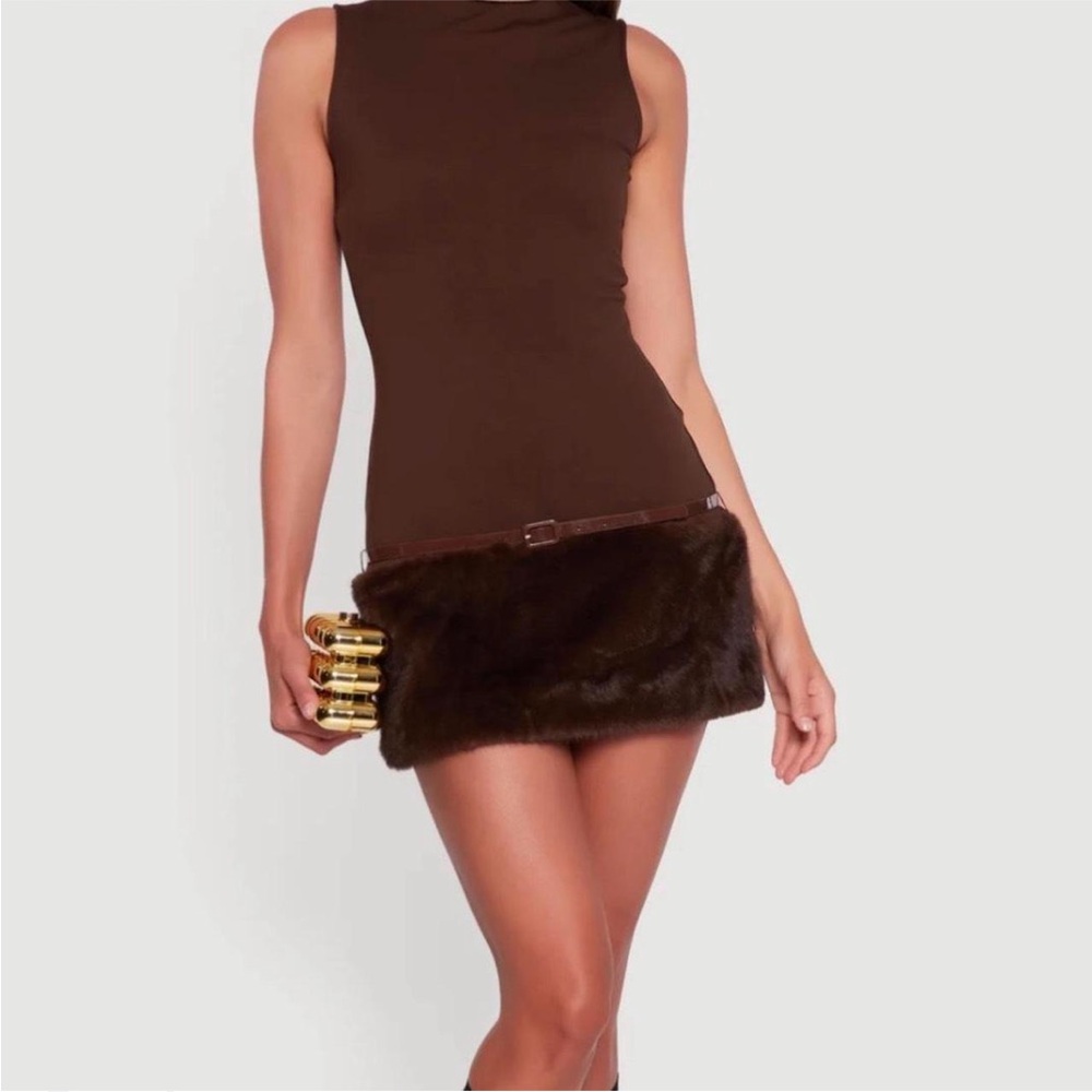 Rainbow Brown Mini Dress